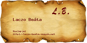 Laczo Beáta névjegykártya
